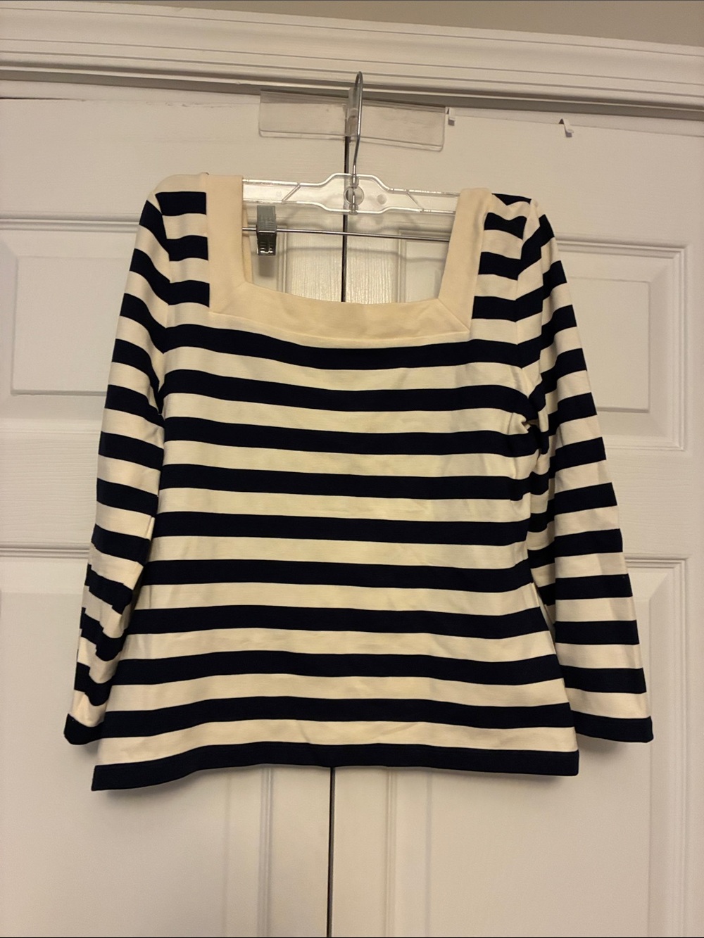L.K. Bennett London Leah Navy White Striped Knit Top S